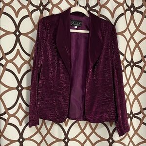 Alex Evenings Rich Purple Women's Blazer